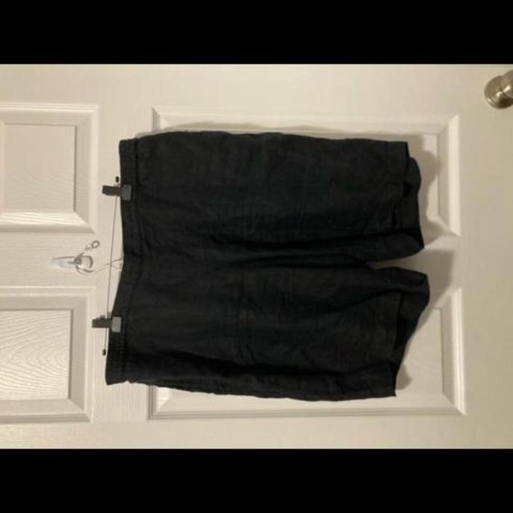 J. Jill Women's Black 100% Linen Shorts Missy Large Pull On